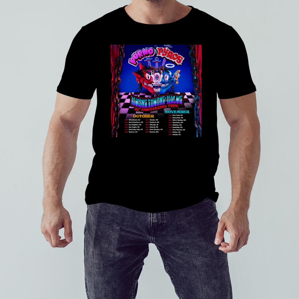 Porno for Pyros Tour 2023 poster shirt - Store T-shirt Shopping Online