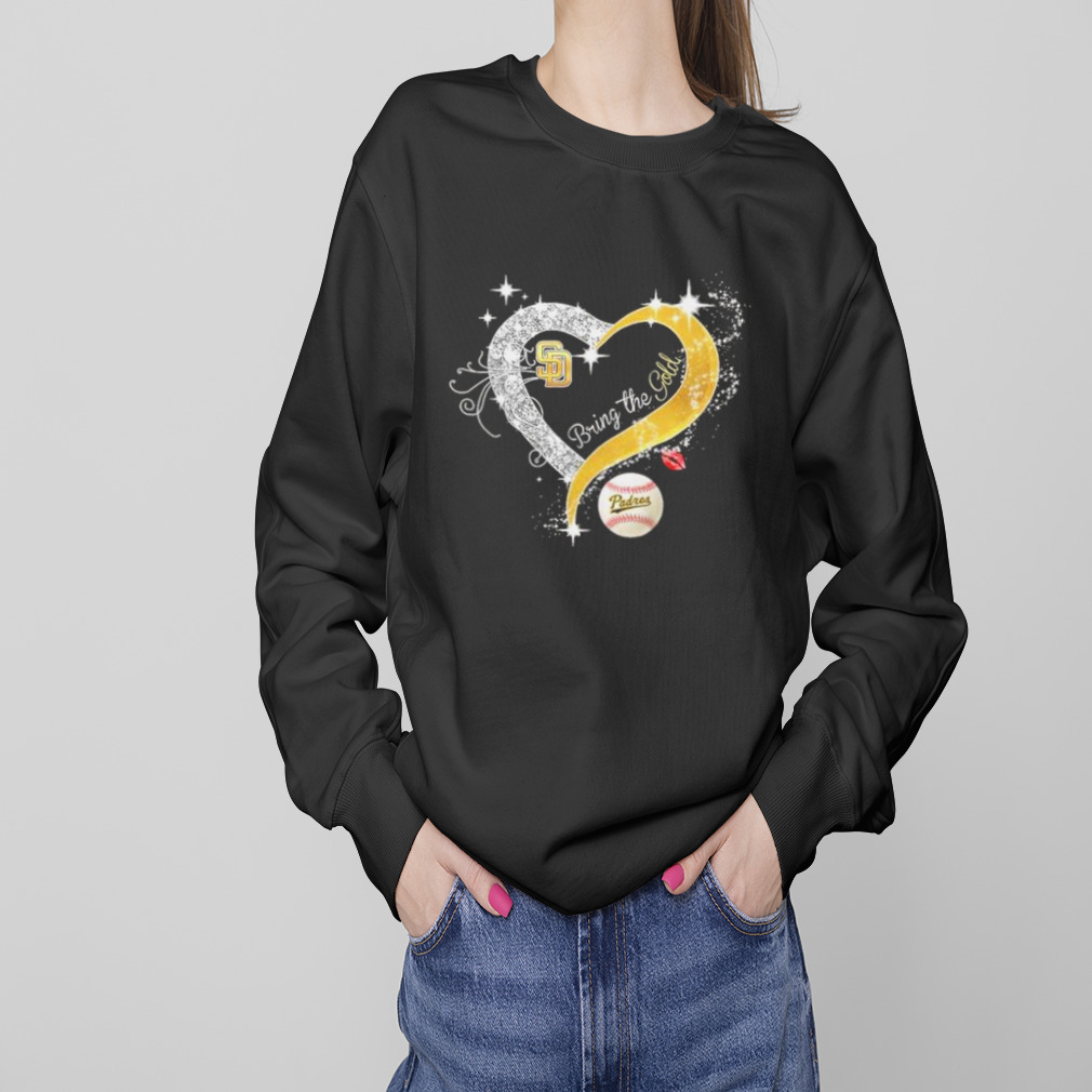 San Diego Padres Bring the Gold Heart love 2023 Shirt, hoodie