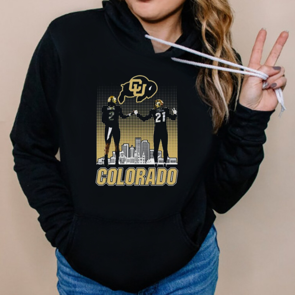 Shedeur Sanders and Shilo Sanders Colorado Buffaloes City Skyline Shirt 5 Hoodies