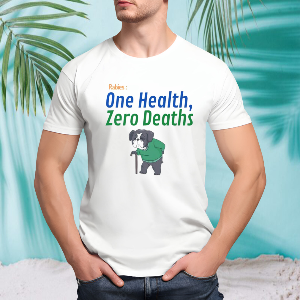 World rabies day one health zero deaths shirt