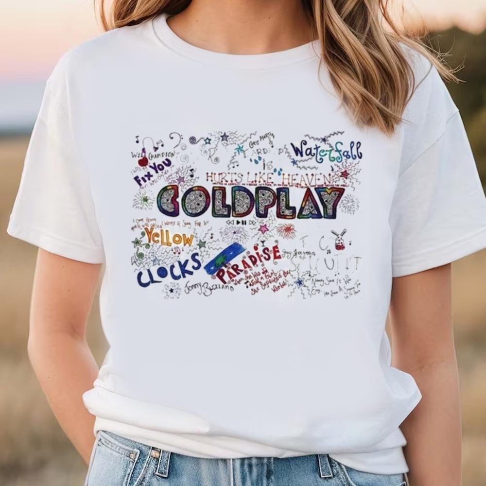 Coldplay World Tour 2023 Shirt, Coldplay Tour Shirt, Gift For Fan, Coldplay Music Shirt, Vintage Music Band T-shirt