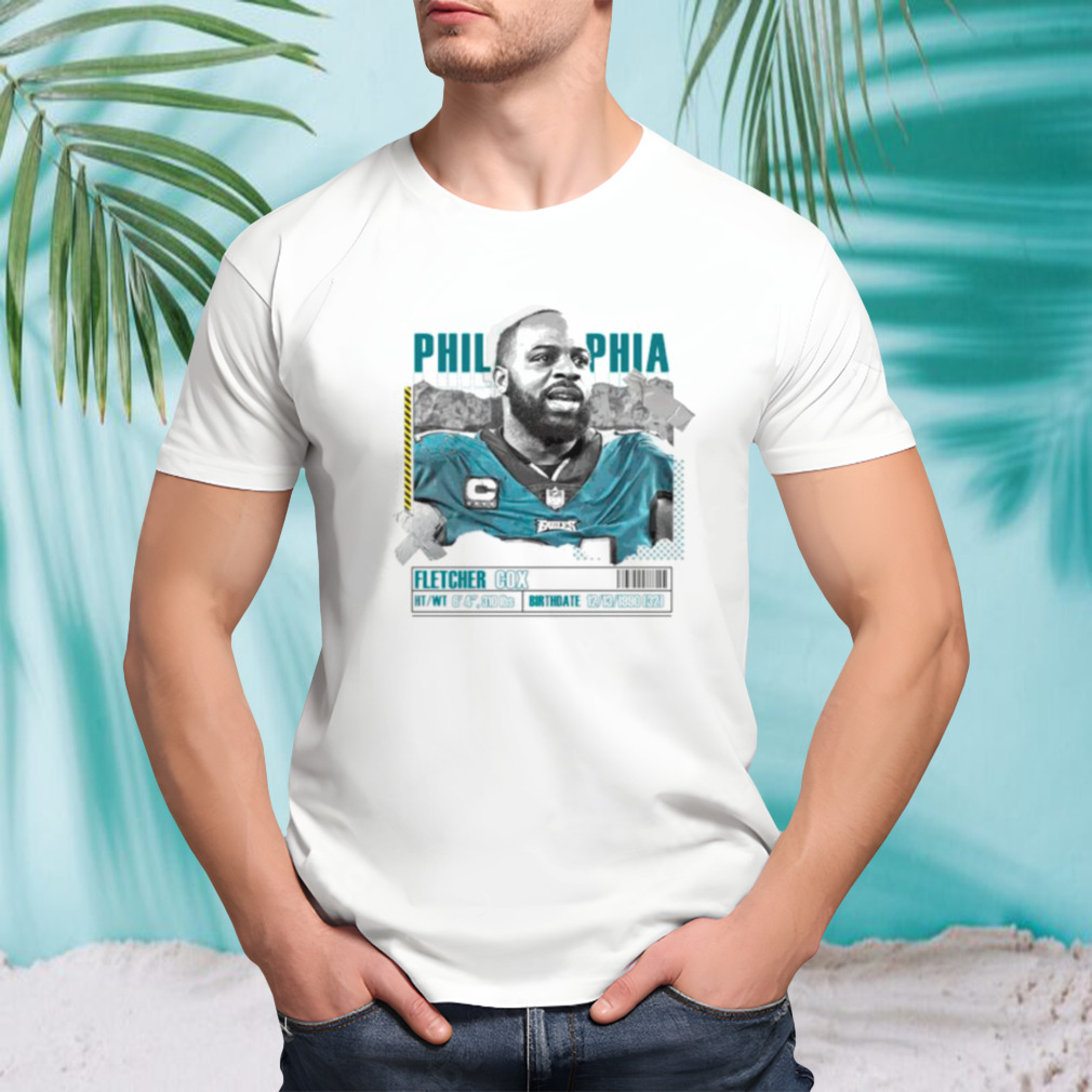 Fletcher Cox Football Paper Poster Eagles shirt