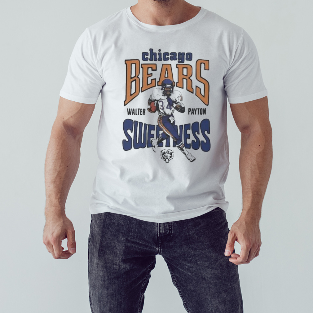 Chicago Bears Walter Payton Homage Ash Retired Player Caricature Tri Blend  T Shirt - Limotees