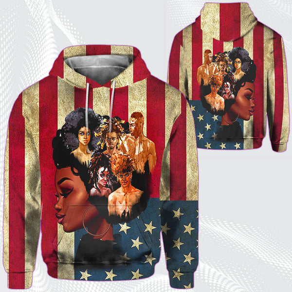 African Fashion Dresses Cute Girl With Afro African American History All Over Print  For Men _ Women  HO7102