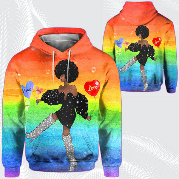 Afrocentric Dress Cute Black Afro Girls Black Women Art Keepin It Moving Funny Luxury Style All Over Print  For Men _ Women  HO7099