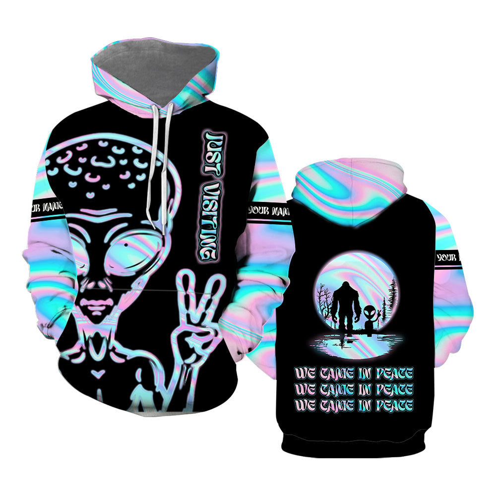 Alien UFO Space Galaxy Hoodie Over Print  For Men _ Women  HP5032