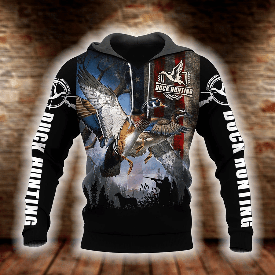 American Flag Patriotic Duck Hunting All Over Print  For Men _ Women  HO2608