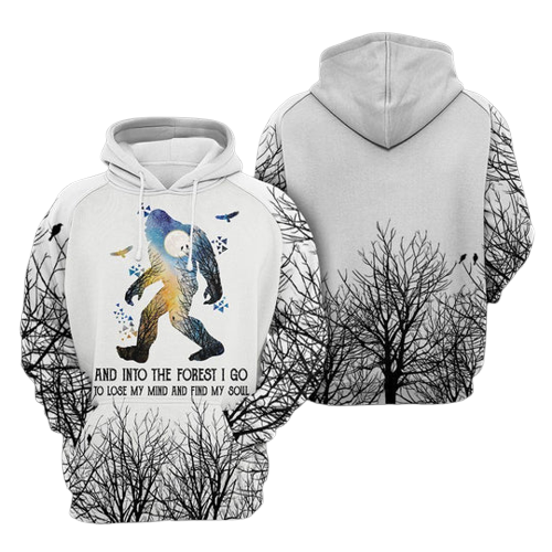 Bigfoot And Into The Forest I Go Black Forest White All Over Print  For Men _ Women  HO8101