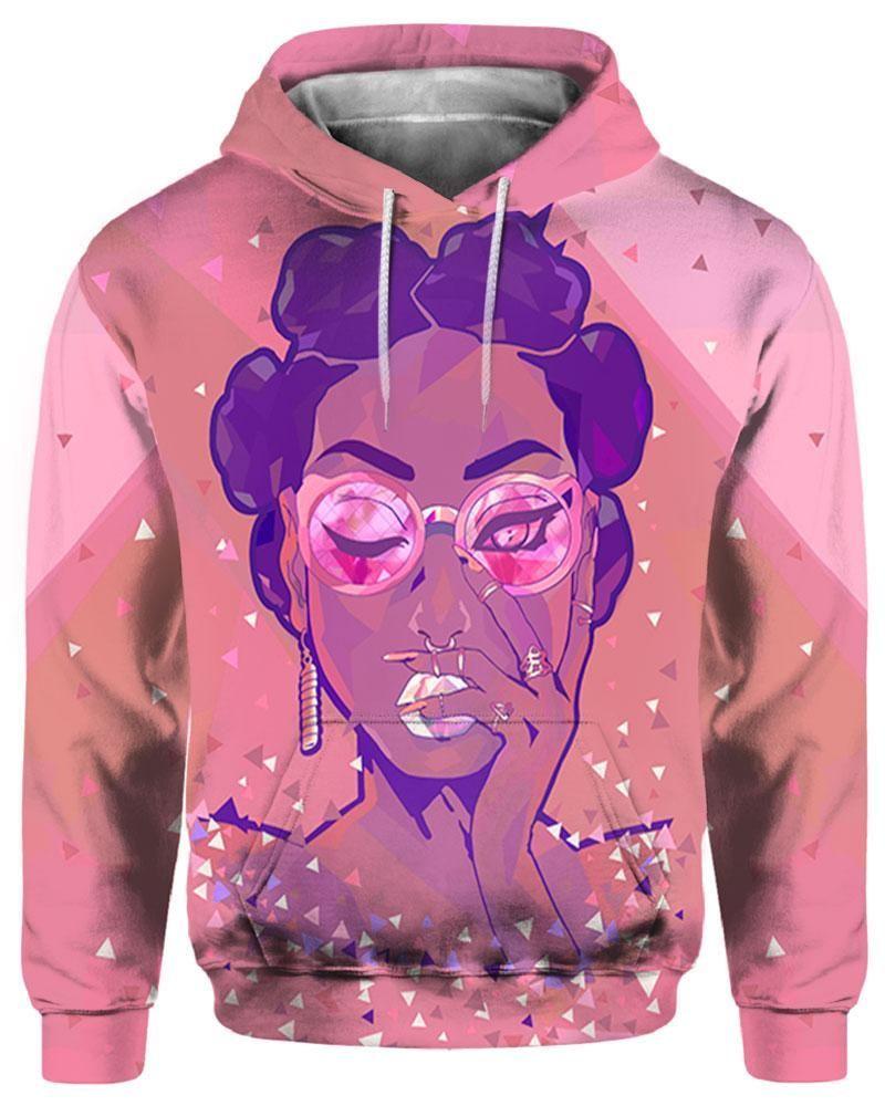 Black Girl Short Hair Crystal All Over Print  For Men _ Women  HO2602