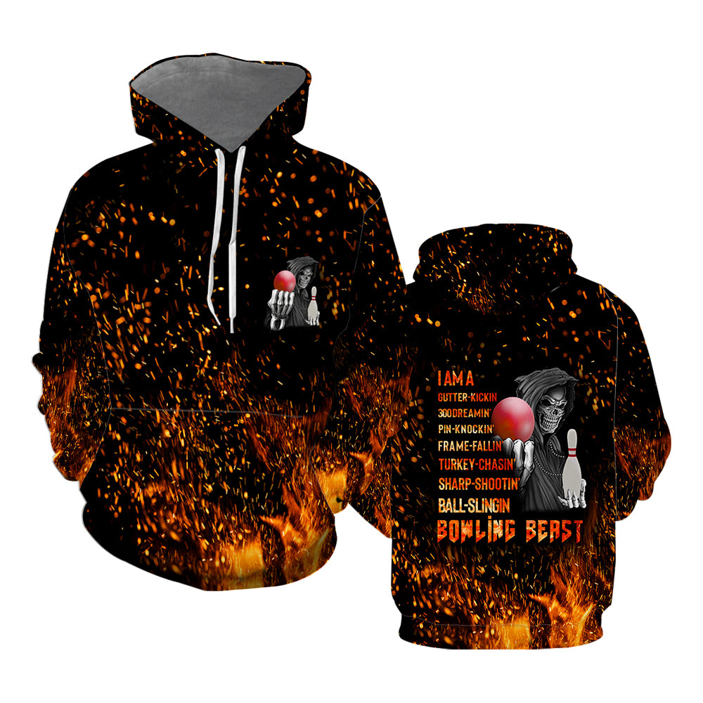 Bowling Beast Hoodie Over Print  For Men _ Women  TH1178