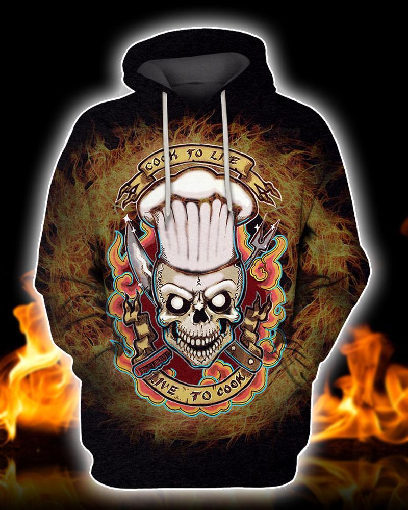 Chef Live To Cook All Over Print  For Men _ Women  HO1219