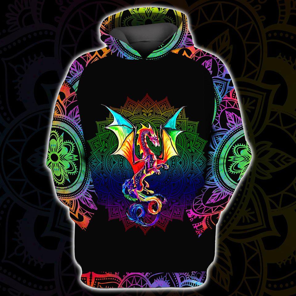 Colorful Dragon All Over Print For Men _ Women HT1148