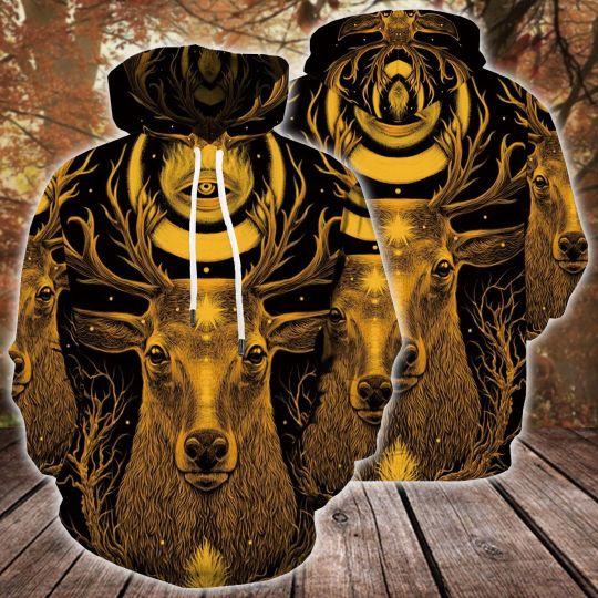Deer Brown Vintage Design All Over Print For Men _ Women HO2514