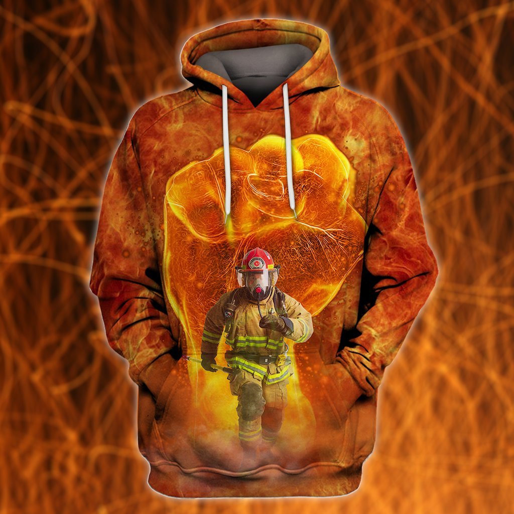 Fire Fighter Hand Burn All Over Print  For Men _ Women  HO3058