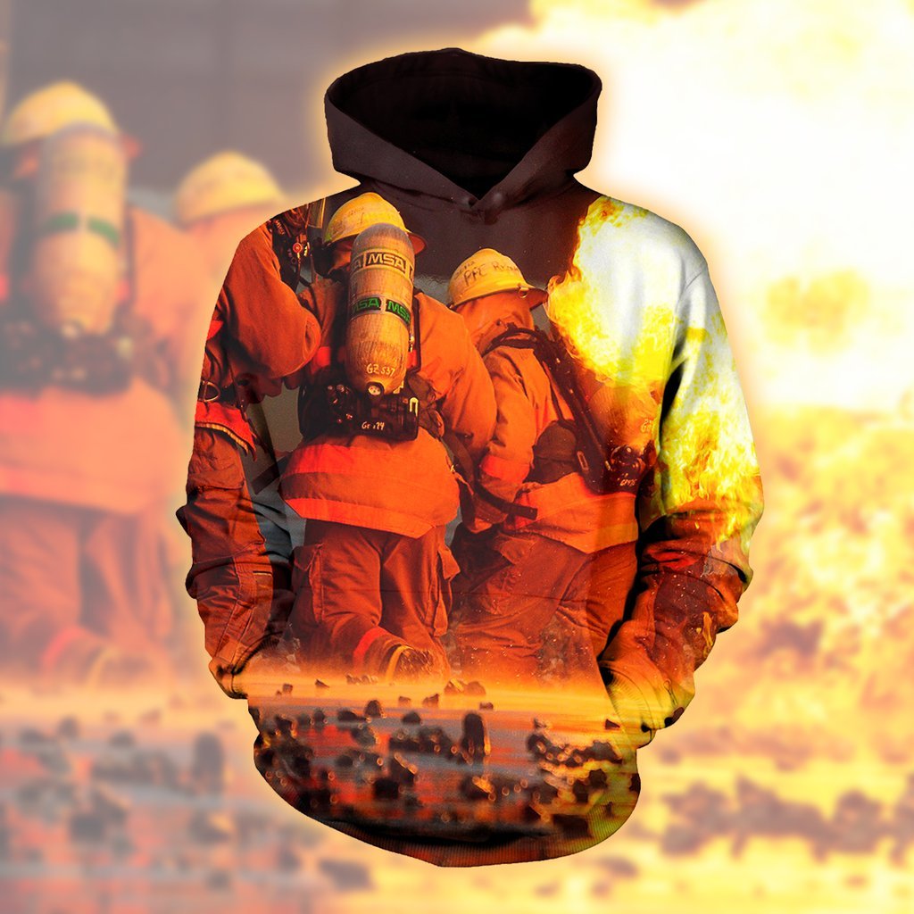 Fire Fighter Mans Step Out From The Fire All Over Print  For Men _ Women  HO3081