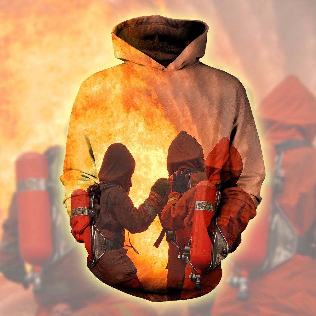 Fire Fighter Two Men All Over Print  For Men _ Women  HO3084