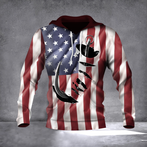 Fish Hook American Flag All Over Print  For Men _ Women  HW8374