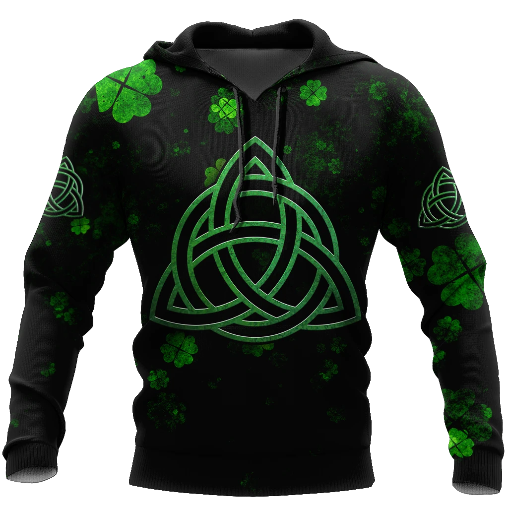 Happy Irish St Patrick_s Day Hoodie Over Print  For Men _ Women  HT5756