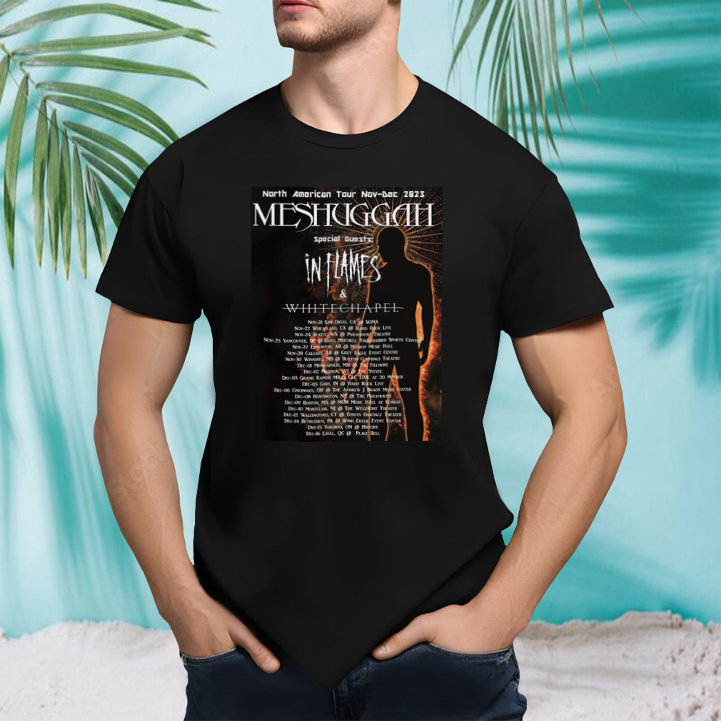 Meshuggah Tour 2023 poster shirt