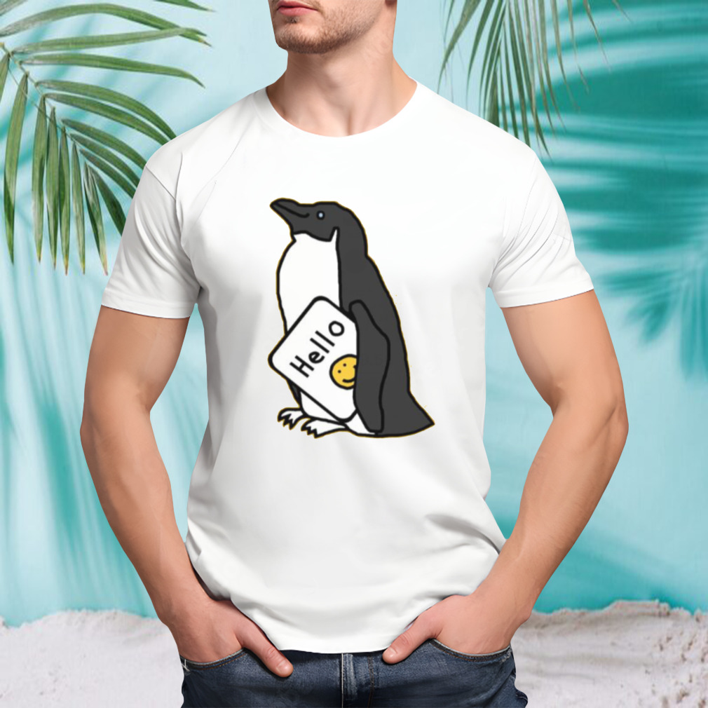 Cute Penguin Says Hello shirt