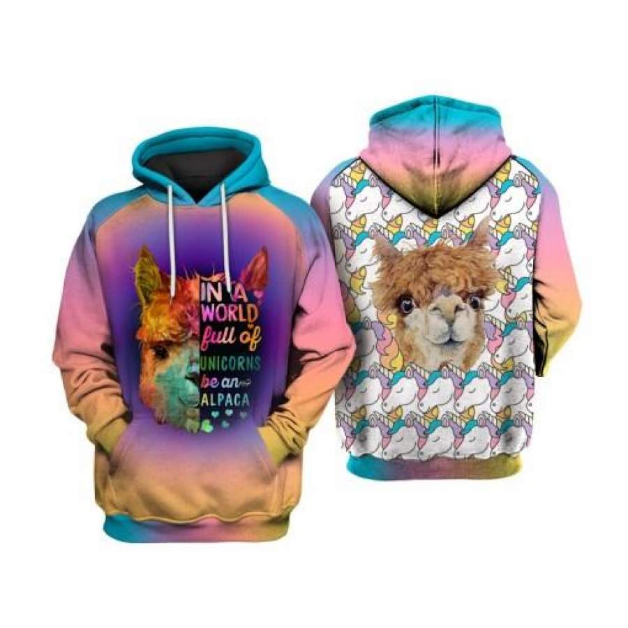 In A Full Of Unicorns Alpaca All Over Print  For Men _ Women  HO8158