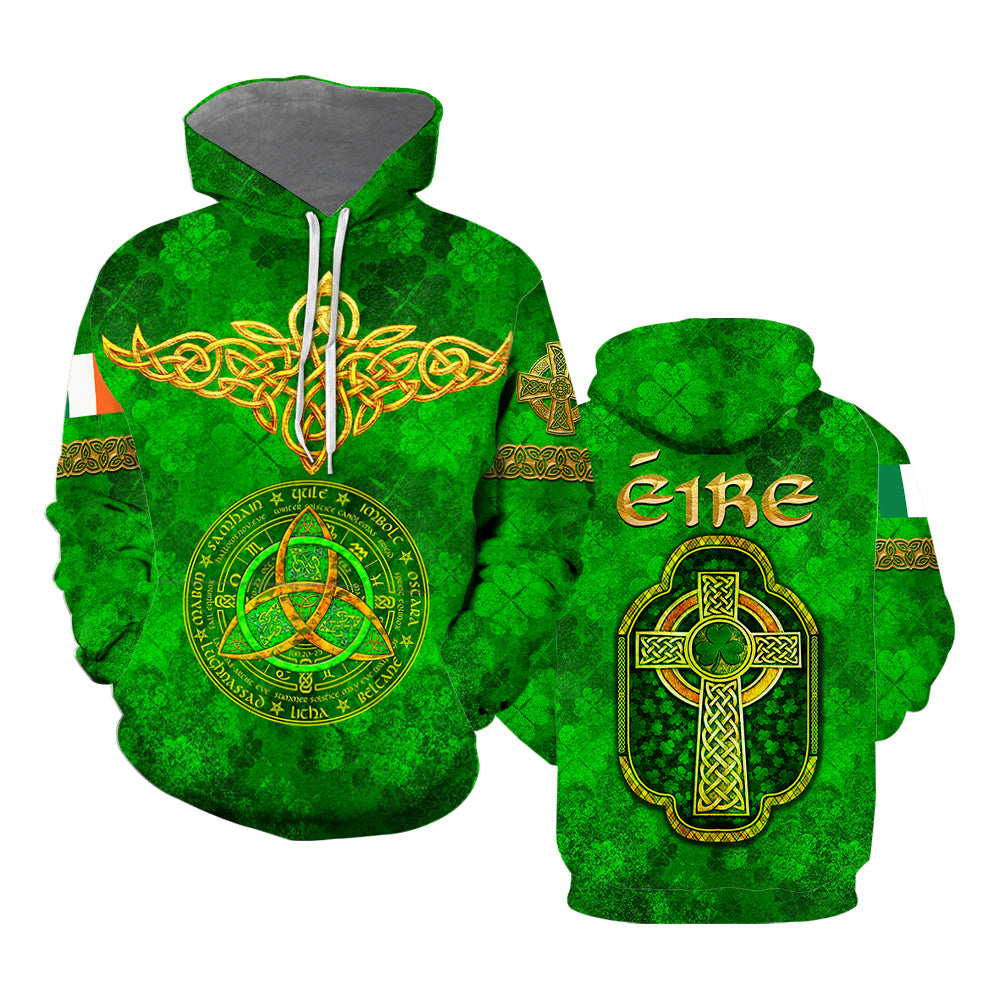 Irish Happy St Patrick’s Day Hoodie Over Print  For Men _ Women  HP5652
