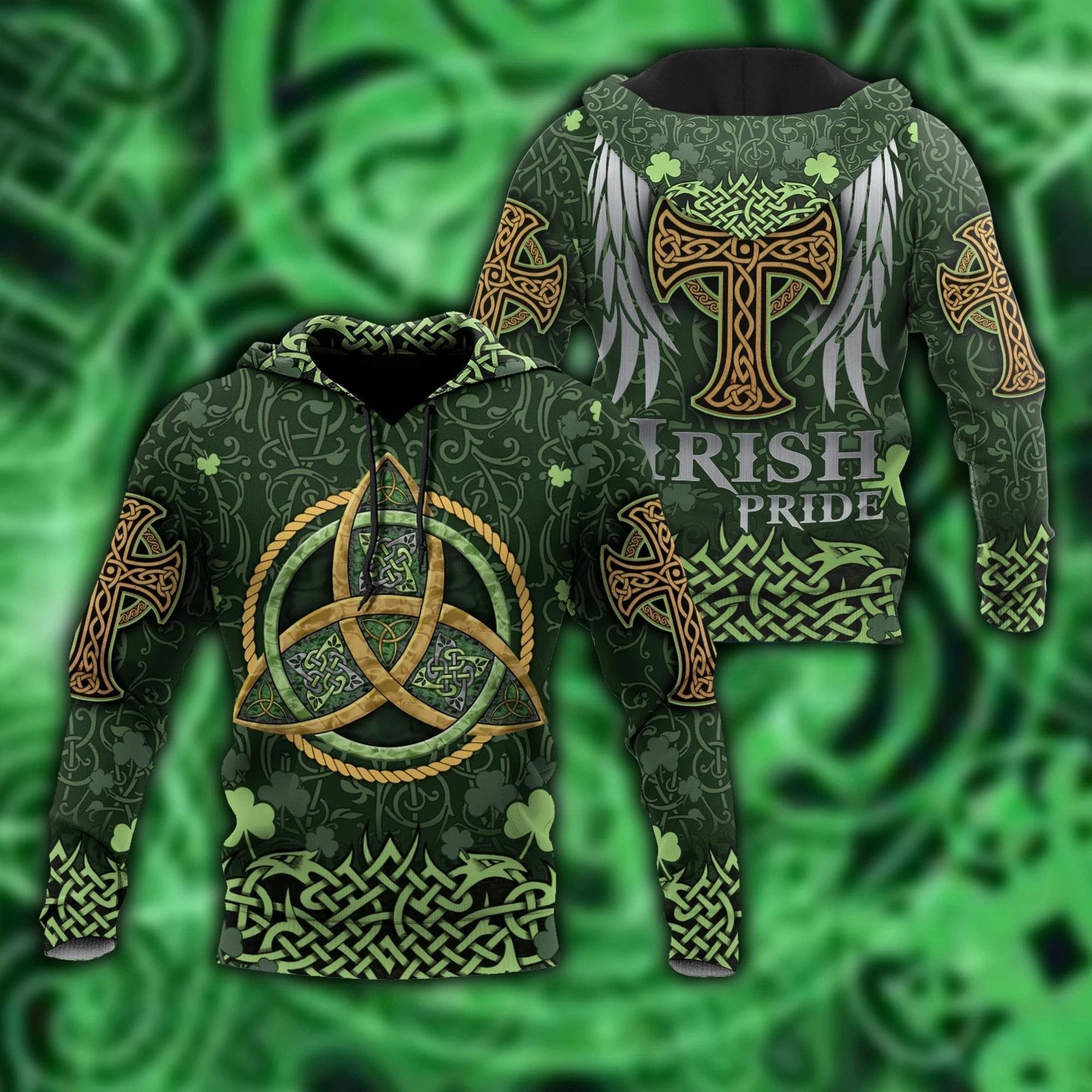 Irish Saint St Patrick Day All Over Print Hoodie For Men _ Women Full Size Colorful HT6919 Irish Saint St Patrick Day All Over Print Hoodie For Men _ Women Full Size Colorful HT6919