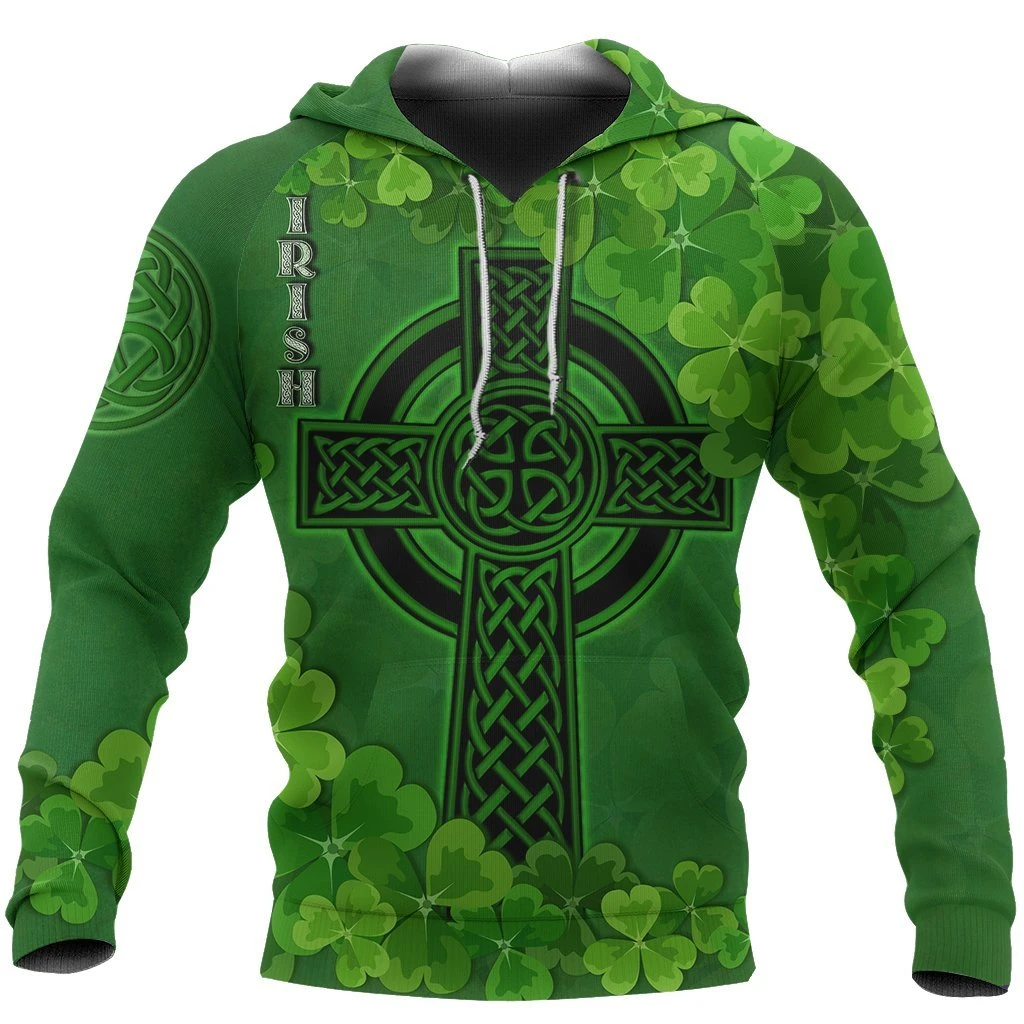 Irish St Patrick_s Day Hoodie Over Print  For Men _ Women  HT5752