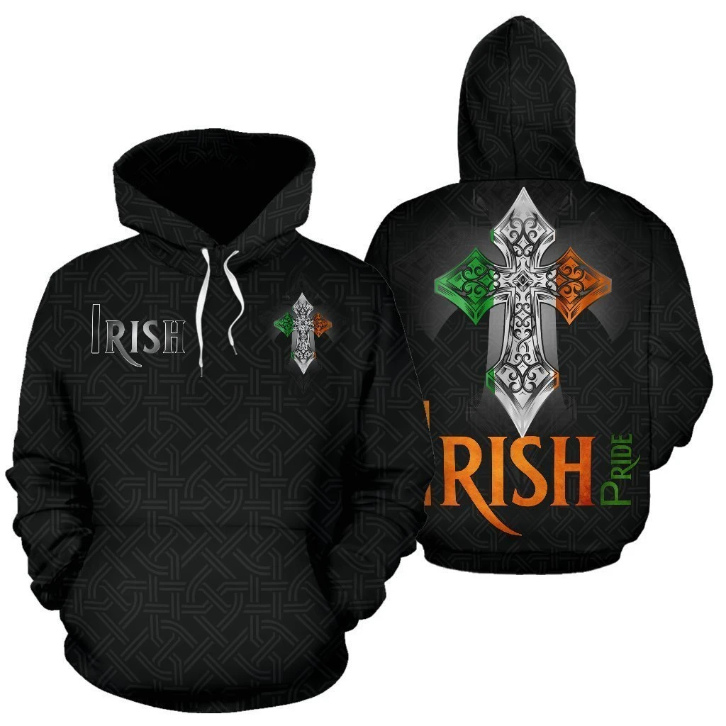 Irish St Patrick_s Day Hoodie Over Print  For Men _ Women  HT5757