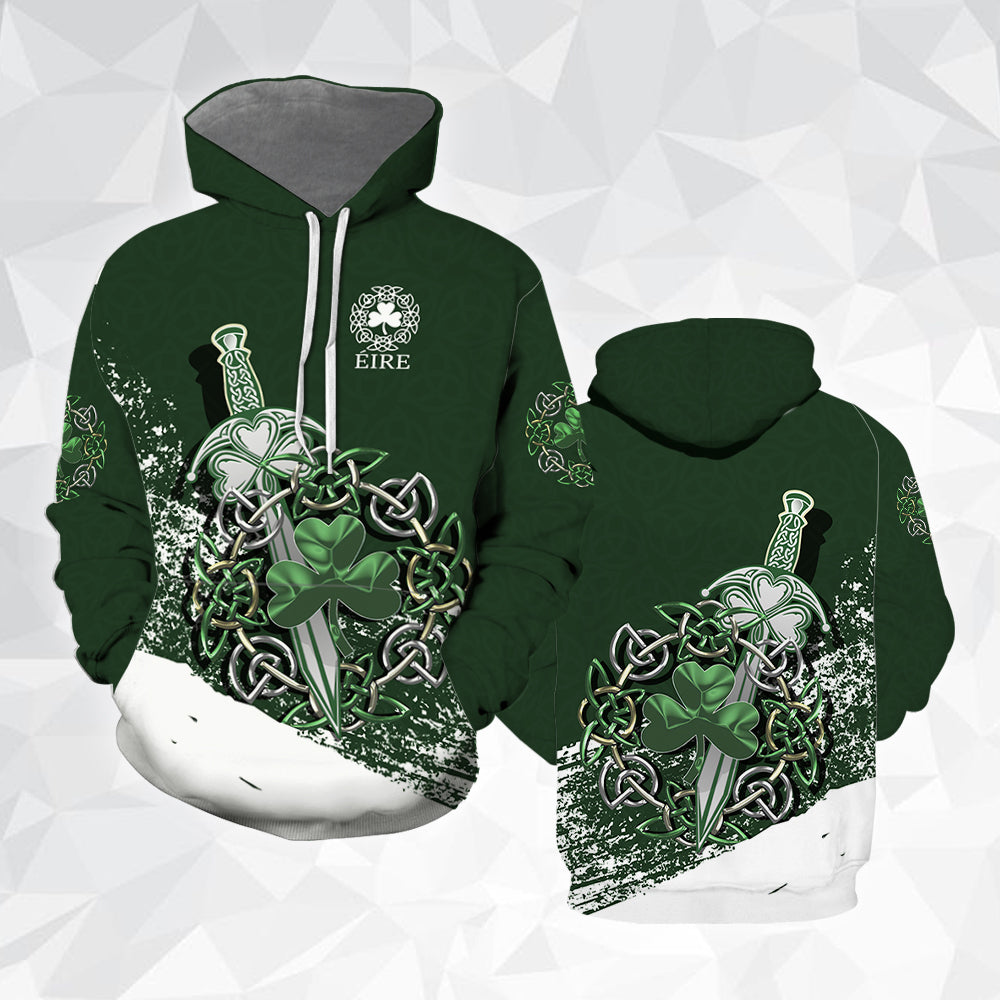 Irish St Patrick_s Day Hoodie Over Print  For Men _ Women  HT5780