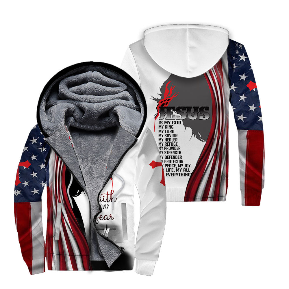 Jesus 3D All OVer Print Fleece Zip Hoodie All Over Print  For Men _ Women  FT4730