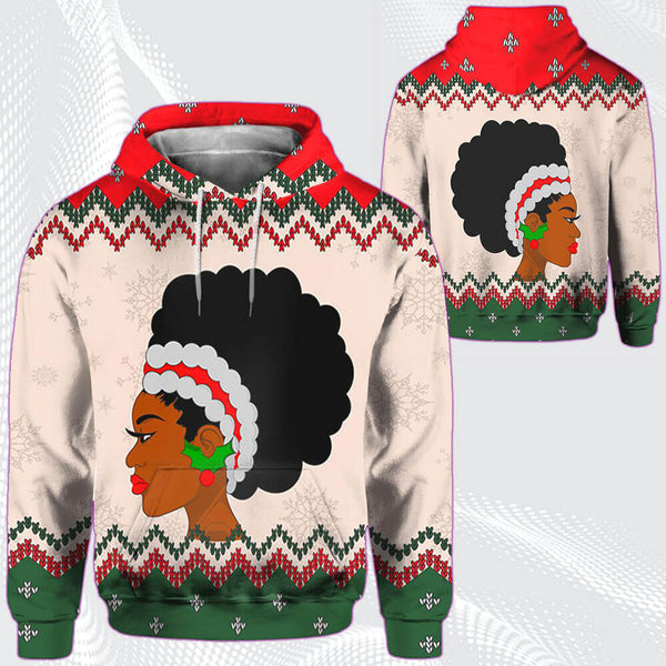 Melanin Dresses Cute Melanin Girl Black Women Christmas Style Ugly All Over Print  For Men _ Women  HO7084