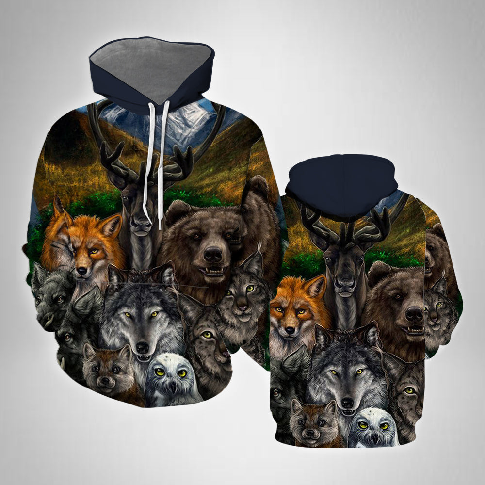 Native American Bear Wolf Owl Fox Unique All Over Print  For Men _ Women  HO2825