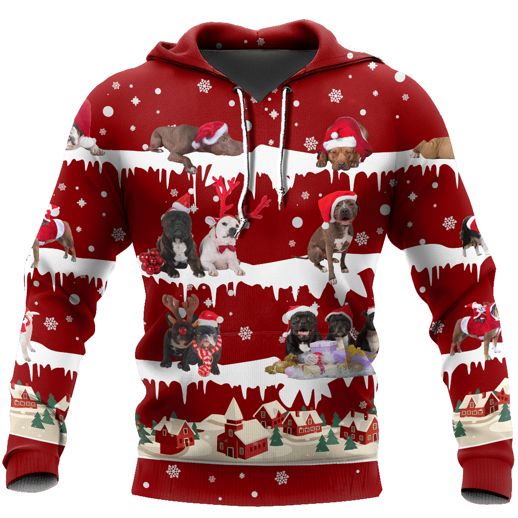 Pitbull Christmas Red Cute All Over Print  For Men _ Women  HO1511