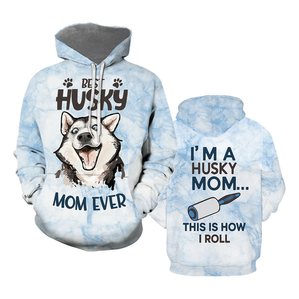 Siberian Husky Dog Hoodie Over Print  For Men _ Women  TH1196