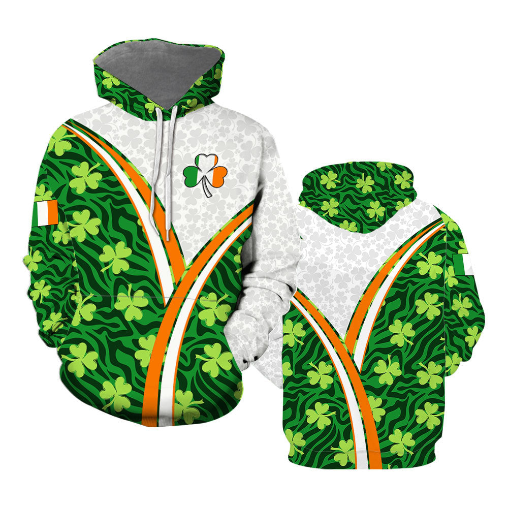 St Patrick Day Irish Proud Hoodie Over Print  For Men _ Women  HP5523