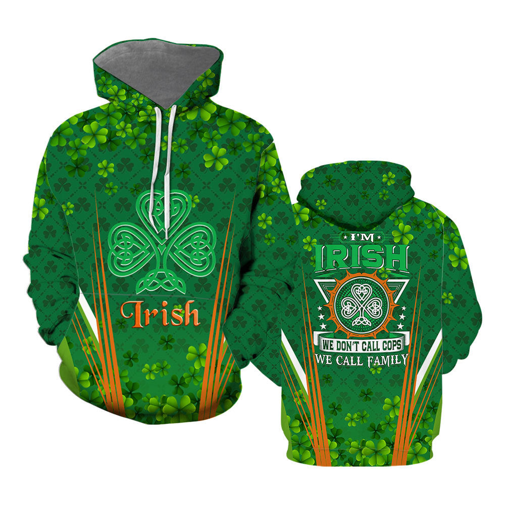 St Patrick_s Day I Am Irish Hoodie Over Print  For Men _ Women  HP5658