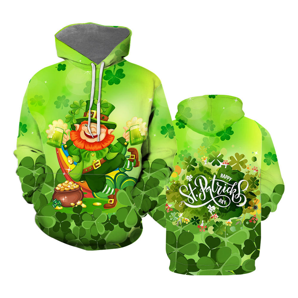 St.Patrick_s Day Leprechaun Hoodie All Over Print  For Men _ Women  HP5520