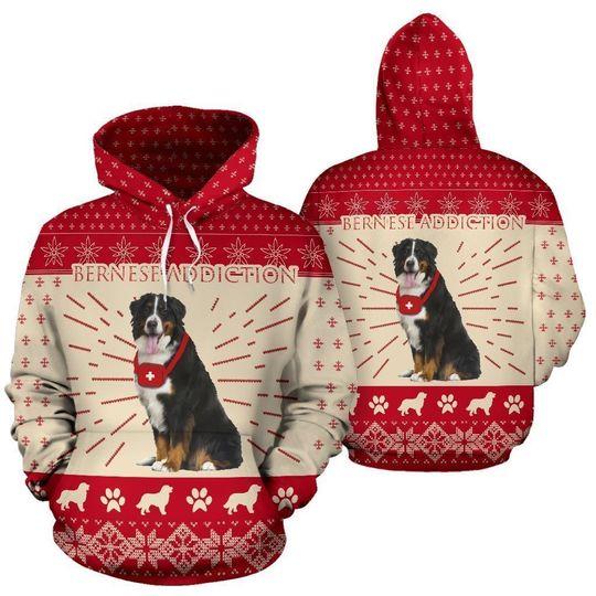 Switzerland Bernese Dog Addiction Ugly Christmas All Over Print  For Men _ Women  HO1648