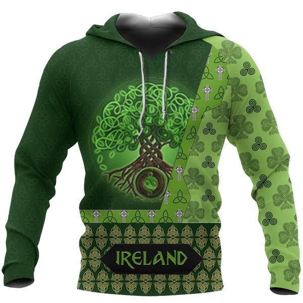 Tree Irish St Patrick_s Day Hoodie Over Print  For Men _ Women  HT5771