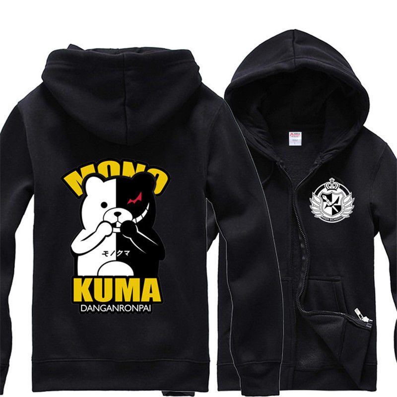 Danganronpa Monokuma Hoodies - Zip Up Fleece Hoodie