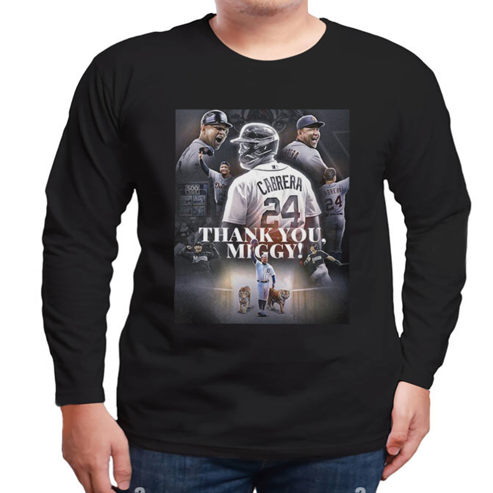 Thank You Miguel Cabrera We Will Never Forget Watching You Play MLB T-Shirt  - Binteez