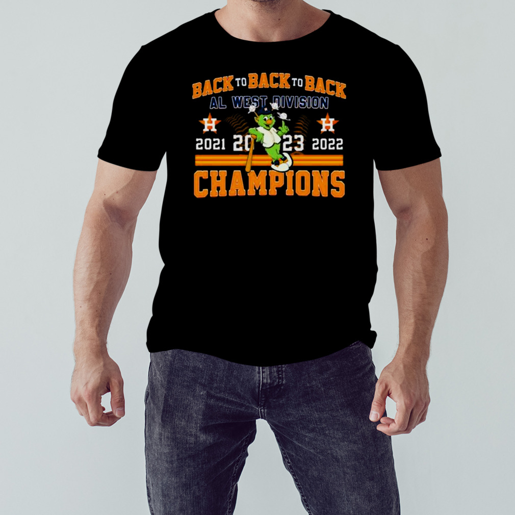 Houston Astros Mascot Back To Back To Back Al West Division Champions City  2023 Shirt - Nvamerch