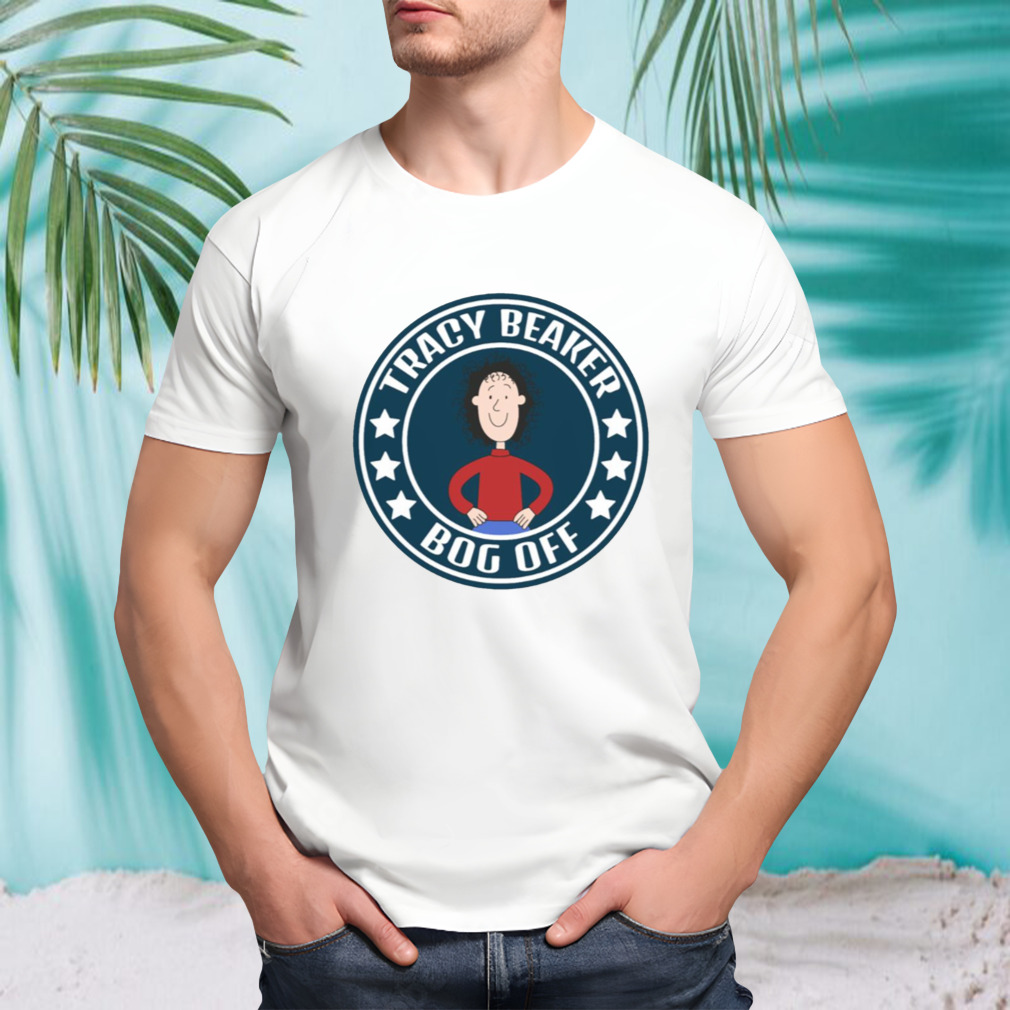 Navy Logo Bog Off Tracy Beaker shirt