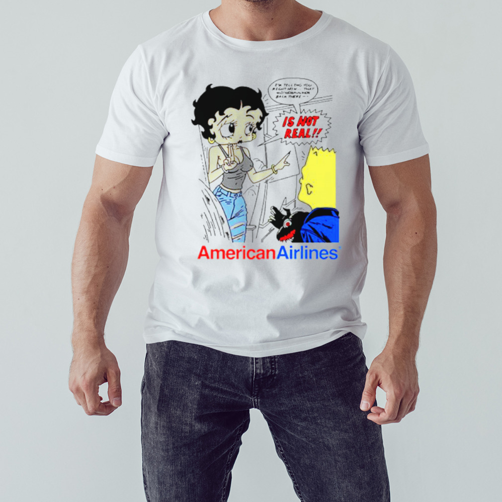 Betty boop and Bart Simpson American airlines shirt