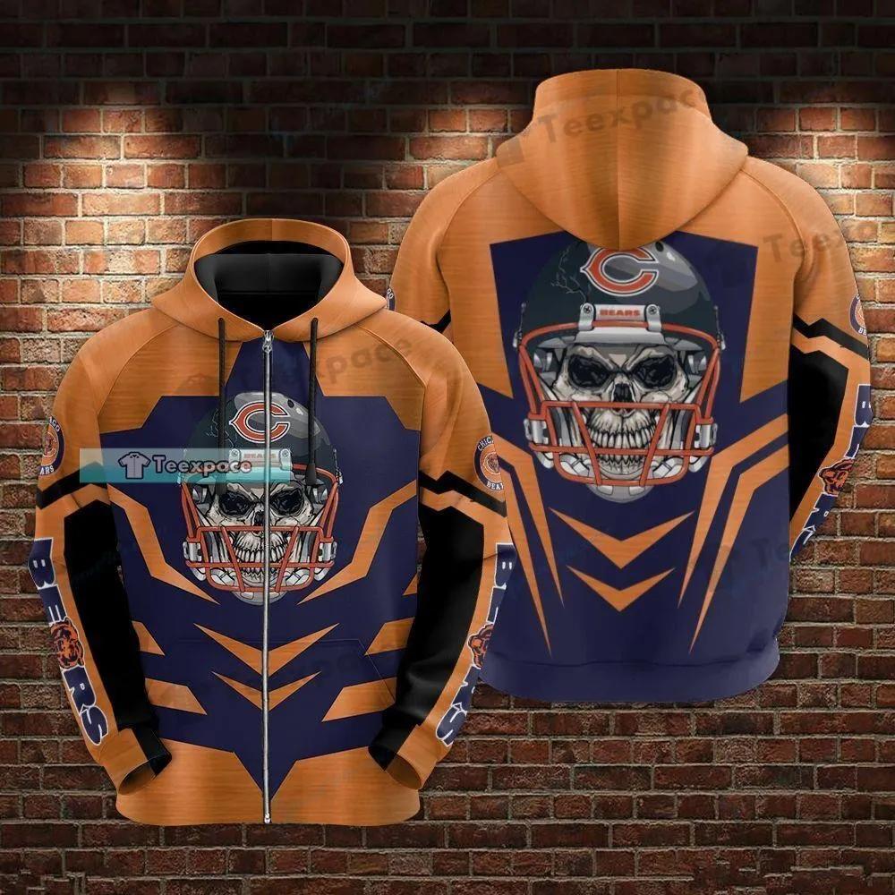 Chicago Bears Death Skull NFL Championship 3D Hoodie - Owl Fashion Shop