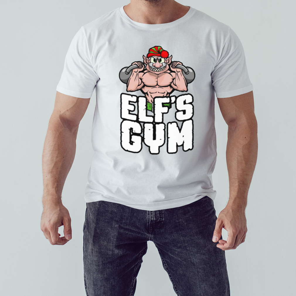 Elf’s Gym Kettlebell Bodybuilder Christmas Workout shirt