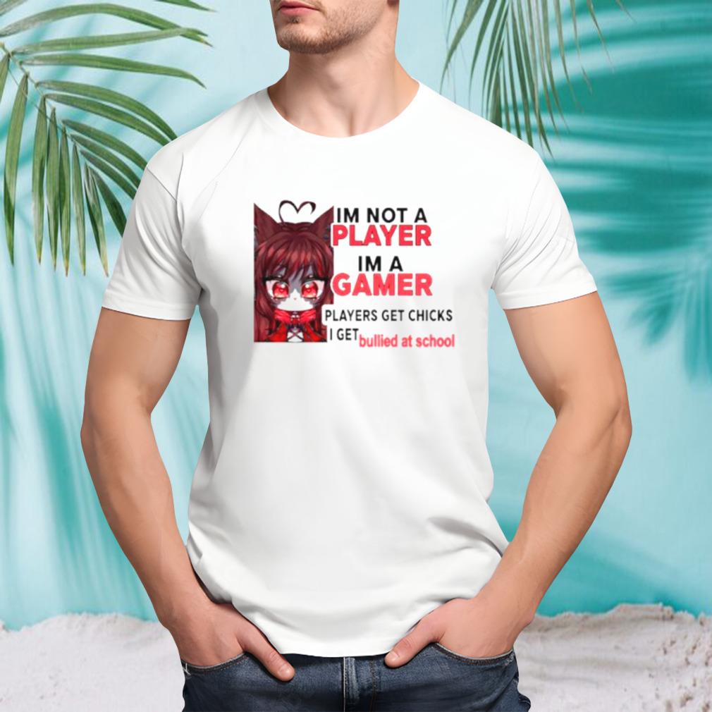 I’m not a player I’m a gamer players get chicks I get bullied at school shirt