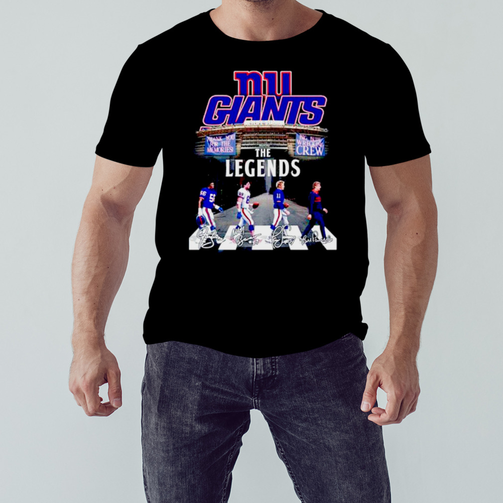 New York Gians thank you for the memories big blue wrecking the legends shirt