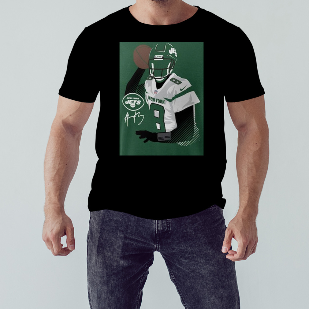 New York Jets Aaron Rodgers Nike Green Player Graphic Signature T-shirt